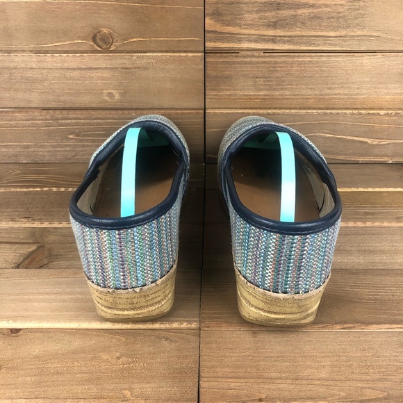 Dansko Clogs Textured Multicolor Canvas 9 - Picture 4 of 7